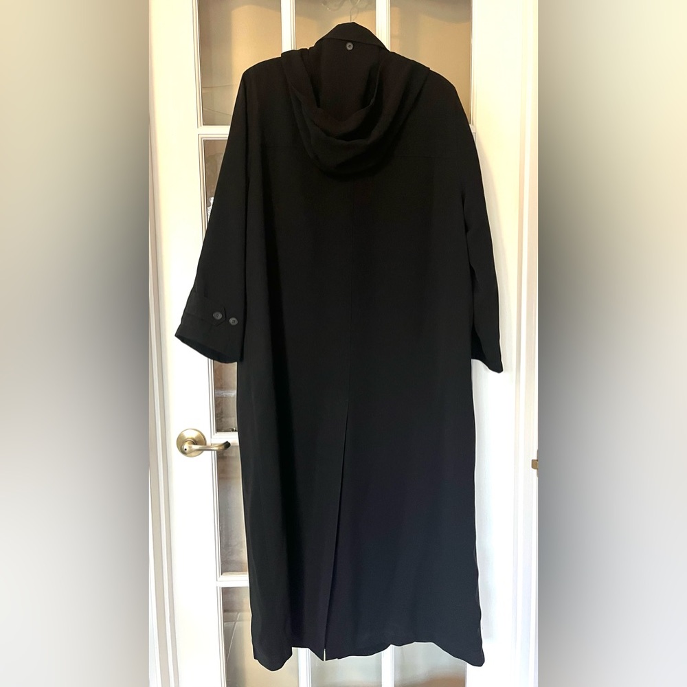 Classic Floor-Length Black Overcoat - XL - Picture 2 of 5